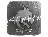 Наклейка | zont1x (металлическая) | Остин-2025