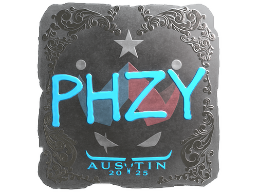 Наліпка | phzy (лискуча) | Остін 2025