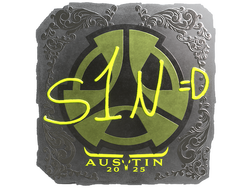 Pegatina | s1n (reflectante) | Austin 2025