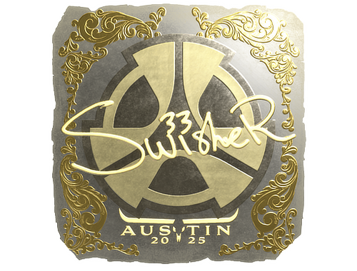 Aufkleber | Swisher (Gold) | Austin 2025