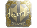 Sticker | decenty (Gold) | Austin 2025