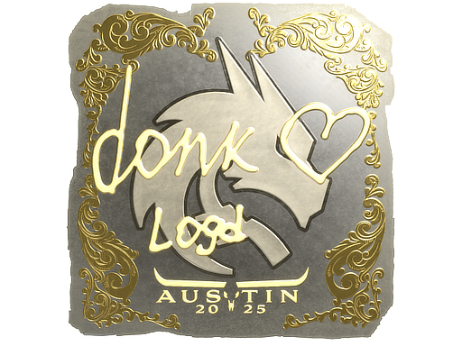 Sticker | donk (Gold) | Austin 2025