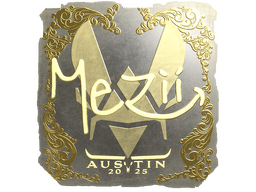 Sticker | mezii (Gold) | Austin 2025
