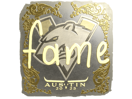 Sticker | fame (Gold) | Austin 2025