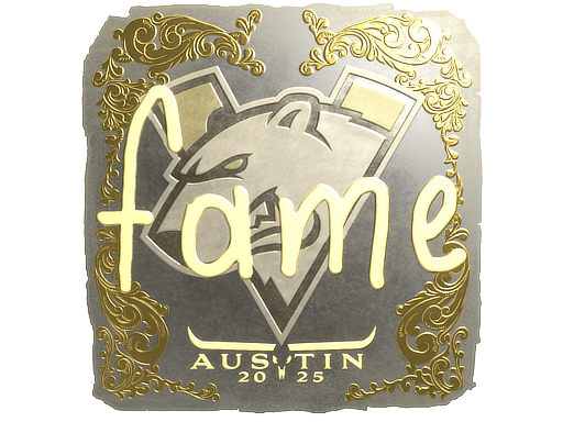 Sticker | fame (Gold) | Austin 2025