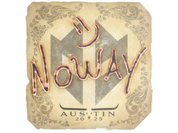 Sticker | noway | Austin 2025