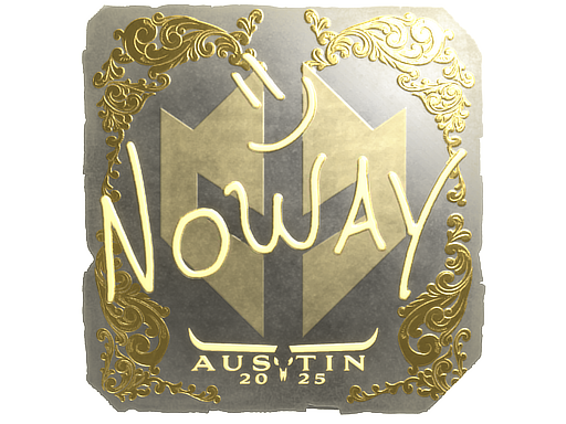 Sticker | noway (Gold) | Austin 2025