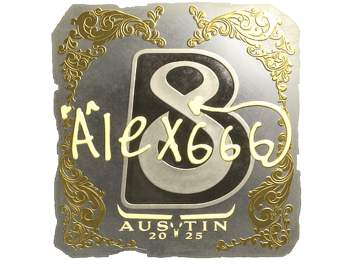 Sticker | alex666 (Gold) | Austin 2025