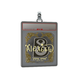 Sticker Slab | alex666 (Gold) | Austin 2025