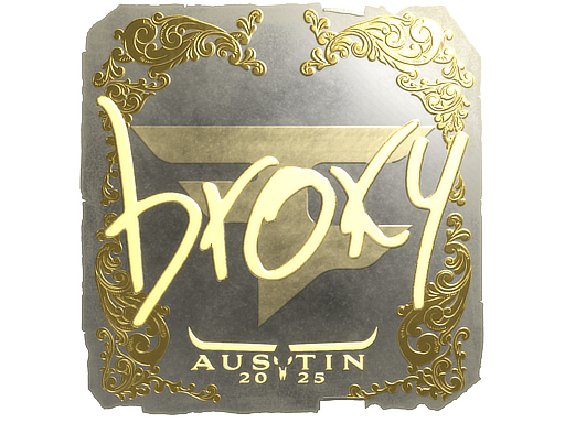 Sticker | broky (Gold) | Austin 2025