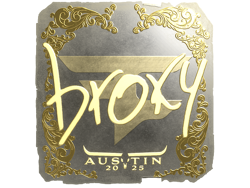 Sticker | broky (Gold) | Austin 2025