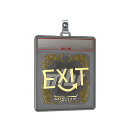 Sticker Slab | exit (Gold) | Austin 2025