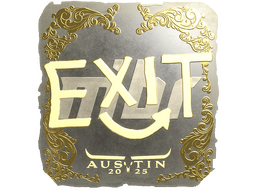 Sticker | exit (Gold) | Austin 2025