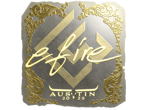 Sticker | efire (Gold) | Austin 2025