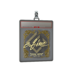 Sticker Slab | efire (Gold) | Austin 2025