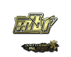 Sticker | exit (Gold) | Antwerp 2022