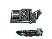 Наклейка | exit (с блёстками) | Антверпен-2022