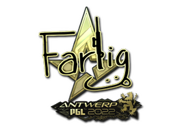 Sticker | Farlig (Gold) | Antwerp 2022