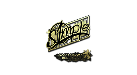 Sticker | s1mple (Gold) | Antwerp 2022