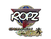 Наклейка | ropz (с блёстками, чемпион) | Антверпен-2022