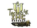 Sticker | Techno4K (Gold) | Antwerp 2022