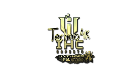 Sticker | Techno4K (Gold) | Antwerp 2022
