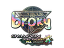 Sticker | broky (Holo, Champion) | Antwerp 2022