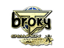 Sticker | broky (Gold, Champion) | Antwerp 2022