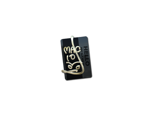Autocolante | Hello MAC-10 (Gold)