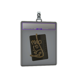 Sticker Slab | Hello MAC-10 (Gold)