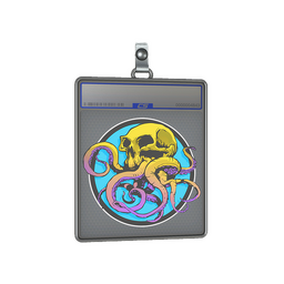 Sticker Slab | Sunset Ocean Tentaskull