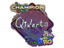 Sticker | qikert (Glitter, Champion) | Rio 2022