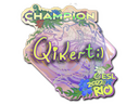 Sticker | qikert (Holo, Champion) | Rio 2022