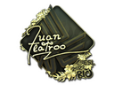 Sticker | juanflatroo (Gold) | Rio 2022
