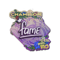Sticker | fame (Champion) | Rio 2022