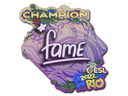Sticker | fame (Champion) | Rio 2022