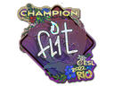 Sticker | FL1T (Glitter, Champion) | Rio 2022