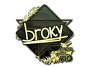 Sticker | broky (Gold) | Rio 2022