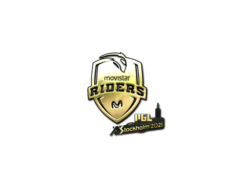Наклейка | Movistar Riders (золотая) | Стокгольм-2021