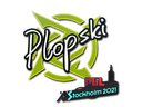 Sticker | Plopski | Stockholm 2021