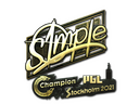Sticker | s1mple (Gold) | Stockholm 2021