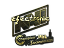 Sticker | electroNic (Gold) | Stockholm 2021