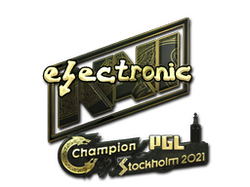 Sticker | electroNic (Gold) | Stockholm 2021