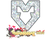 Наклейка | MOUZ (с блёстками) | Шанхай-2024