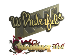 Sticker | w0nderful (Gold) | Shanghai 2024