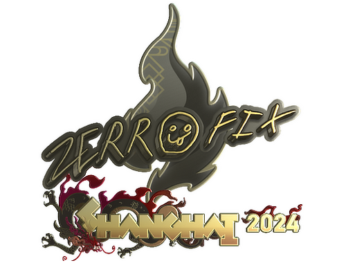 Pegatina | zeRRoFIX (dorada) | Shanghái 2024