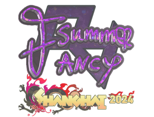 Naklejka | Summer (brokatowa) | Szanghaj 2024