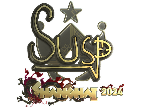 Pegatina | susp (dorada) | Shanghái 2024