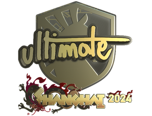 Наклейка | ultimate (золотая) | Шанхай-2024