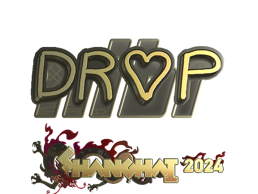 Sticker | drop (Gold) | Shanghai 2024